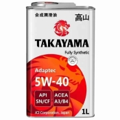 Масло моторное TAKAYAMA  Adaptec SAE 5W-40 ACEA  A3/B4 API SN/CF 1л металл