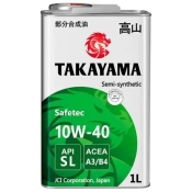 Масло моторное TAKAYAMA Safetec SAE 10W-40 ACEA  A3/B4 API SL 1л металл п/синт 