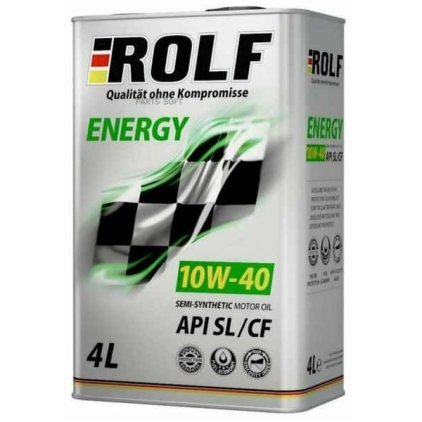 Масло моторное ROLF Energy SAE SL/CF 10w40 4л полусинтетическое